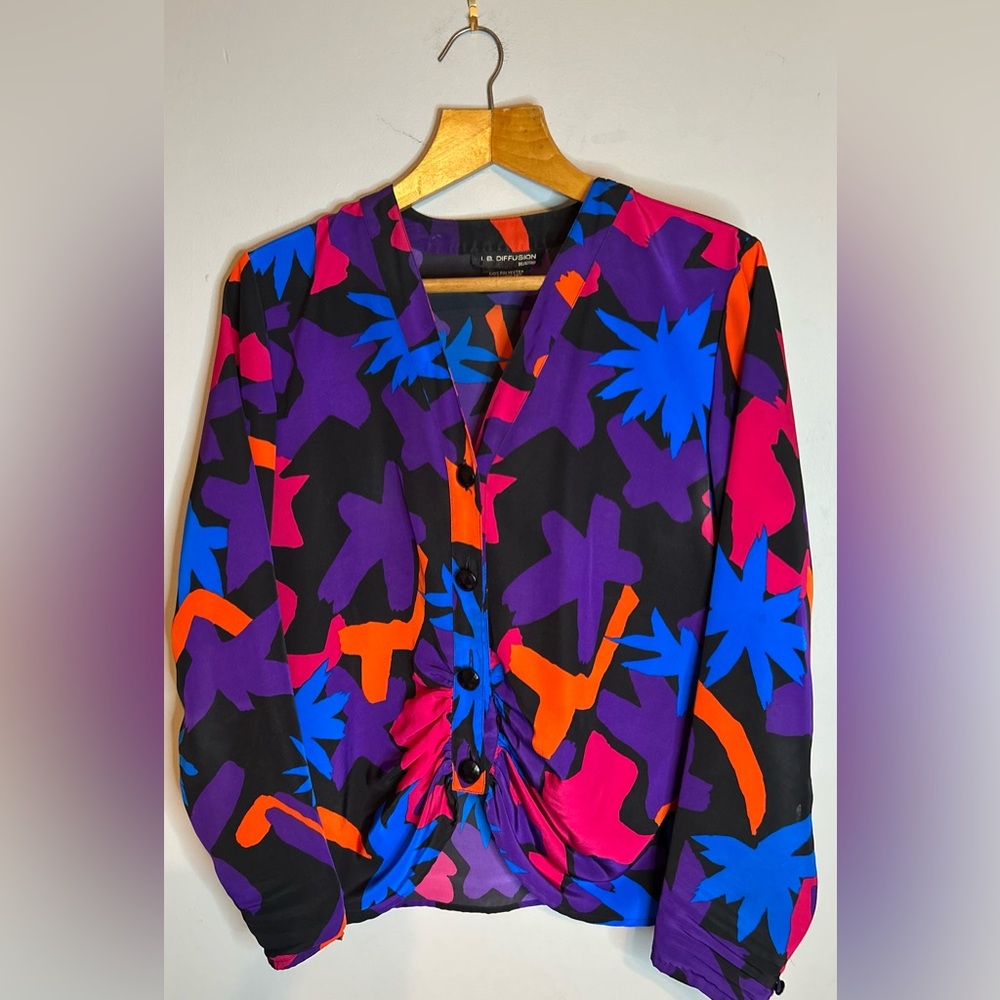 Vintage IB Diffusion ruched blouse